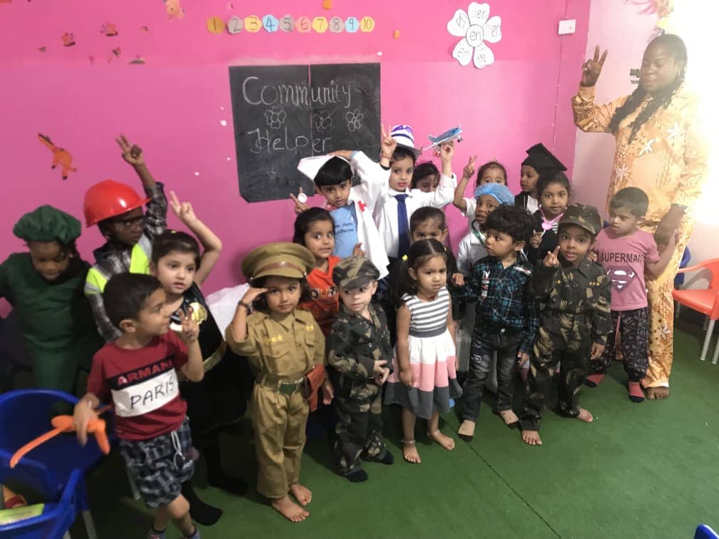 Children and teachers at Karibu School