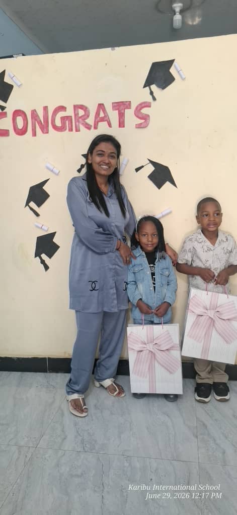 Children and teachers at Karibu School